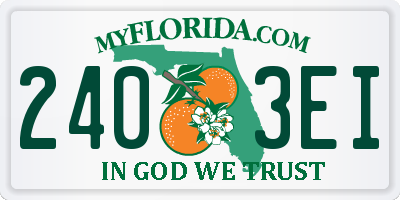 FL license plate 2403EI