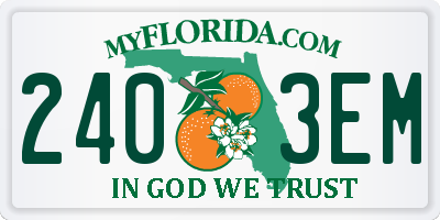 FL license plate 2403EM
