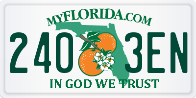 FL license plate 2403EN