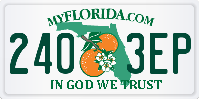 FL license plate 2403EP
