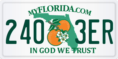 FL license plate 2403ER