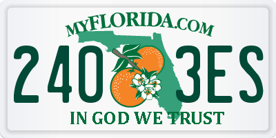 FL license plate 2403ES
