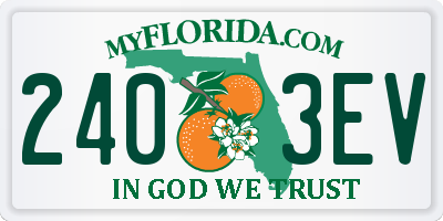 FL license plate 2403EV