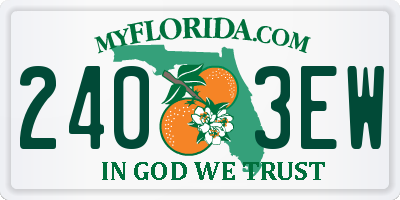 FL license plate 2403EW