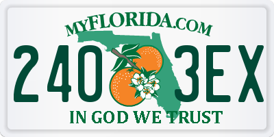 FL license plate 2403EX