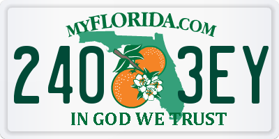 FL license plate 2403EY