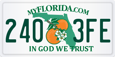 FL license plate 2403FE