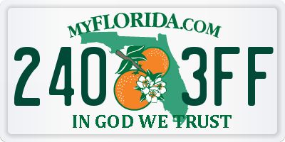 FL license plate 2403FF