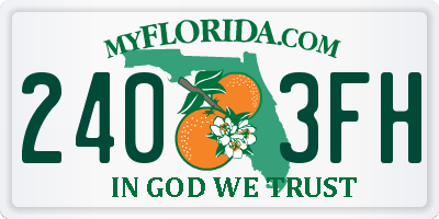 FL license plate 2403FH