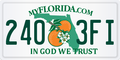 FL license plate 2403FI