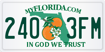 FL license plate 2403FM