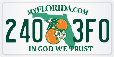 FL license plate 2403FO