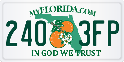 FL license plate 2403FP