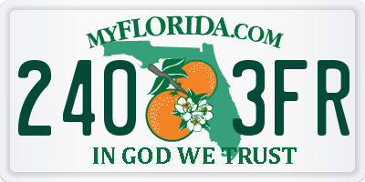 FL license plate 2403FR