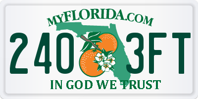 FL license plate 2403FT