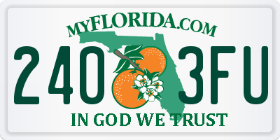 FL license plate 2403FU