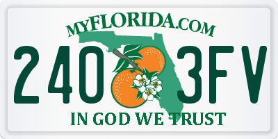 FL license plate 2403FV