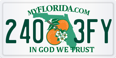 FL license plate 2403FY
