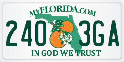 FL license plate 2403GA