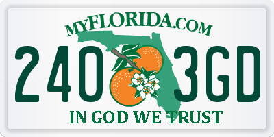 FL license plate 2403GD
