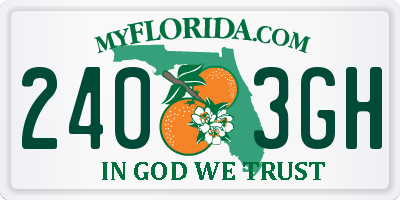 FL license plate 2403GH