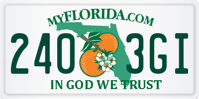 FL license plate 2403GI