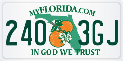 FL license plate 2403GJ