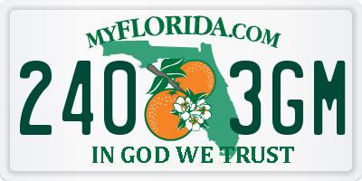 FL license plate 2403GM