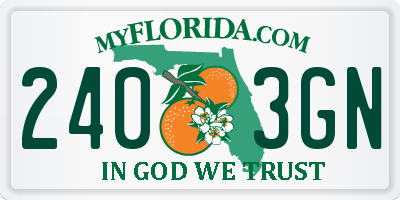 FL license plate 2403GN