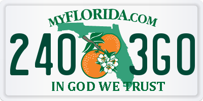 FL license plate 2403GO