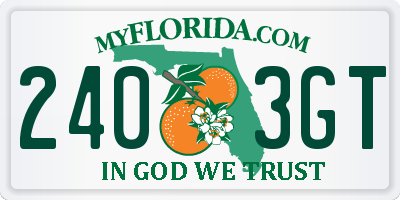 FL license plate 2403GT
