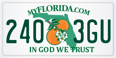 FL license plate 2403GU