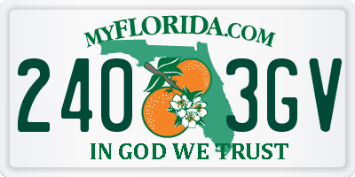 FL license plate 2403GV