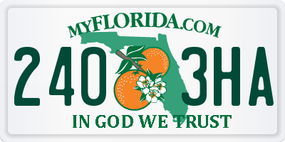 FL license plate 2403HA