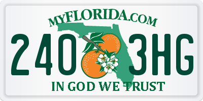 FL license plate 2403HG