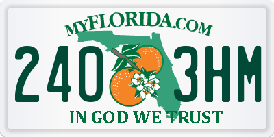 FL license plate 2403HM