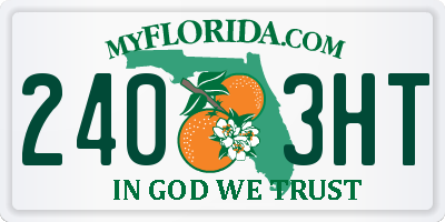 FL license plate 2403HT