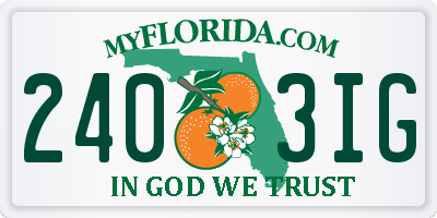 FL license plate 2403IG
