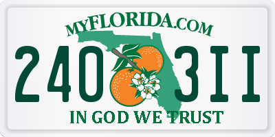 FL license plate 2403II