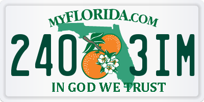 FL license plate 2403IM