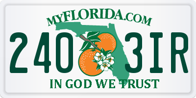 FL license plate 2403IR