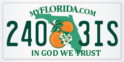 FL license plate 2403IS