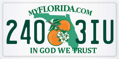 FL license plate 2403IU