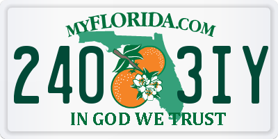 FL license plate 2403IY