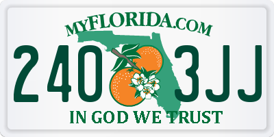 FL license plate 2403JJ
