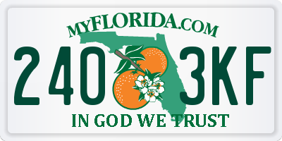 FL license plate 2403KF