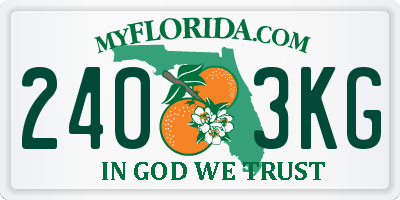 FL license plate 2403KG