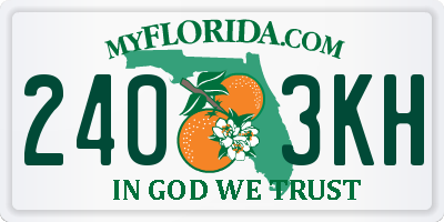 FL license plate 2403KH