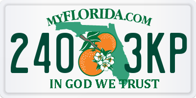 FL license plate 2403KP