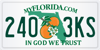 FL license plate 2403KS